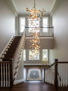 Brass Maple Branch Chandelier - ∅ 31.5″ x H 70.9″ / Dia 80cm x H 180cmBrass & Clear & YellowBlushlighting