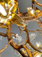 Brass Maple Branch Chandelier - ∅ 31.5″ x H 70.9″ / Dia 80cm x H 180cmBrass & Clear & YellowBlushlighting