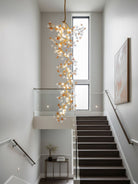 Brass Maple Branch Chandelier - ∅ 31.5″ x H 70.9″ / Dia 80cm x H 180cmBrass & Clear & YellowBlushlighting