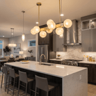 Brass Multi-orb Alabaster Pendant Light - W21.7" × L15" × H33.5" (W55 × L38 × H85 cm)Blushlighting