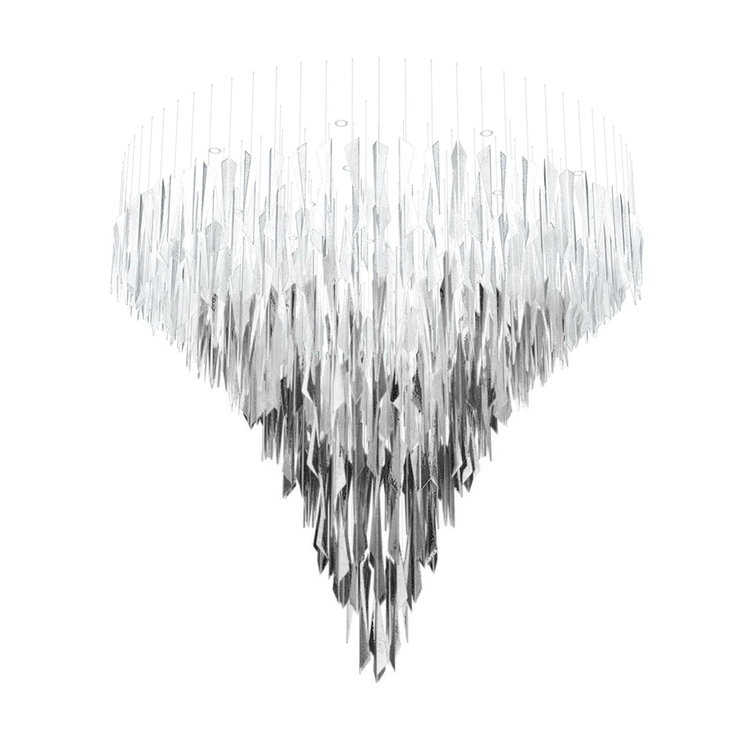 Breeze Chandelier - ∅ 78.7″ x H 78.7″ / Dia 200cm x H 200cm（No Canopy）Black & ClearWarm LightBlushlighting