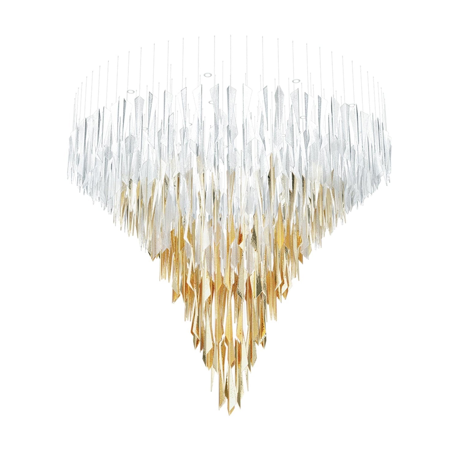 Breeze Chandelier - ∅ 78.7″ x H 78.7″ / Dia 200cm x H 200cm（No Canopy）Gold & ClearWarm LightBlushlighting