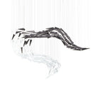 Breeze Chandelier - L 39.4″ x H 78.7″ / L 100cm x H 200cm（No Canopy）Black & ClearWarm LightBlushlighting