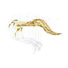Breeze Chandelier - L 39.4″ x H 78.7″ / L 100cm x H 200cm（No Canopy）Gold & ClearWarm LightBlushlighting