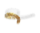 Breeze Chandelier - L 39.4″ x H 78.7″ / L 100cm x H 200cm（No Canopy）Black & ClearWarm LightBlushlighting