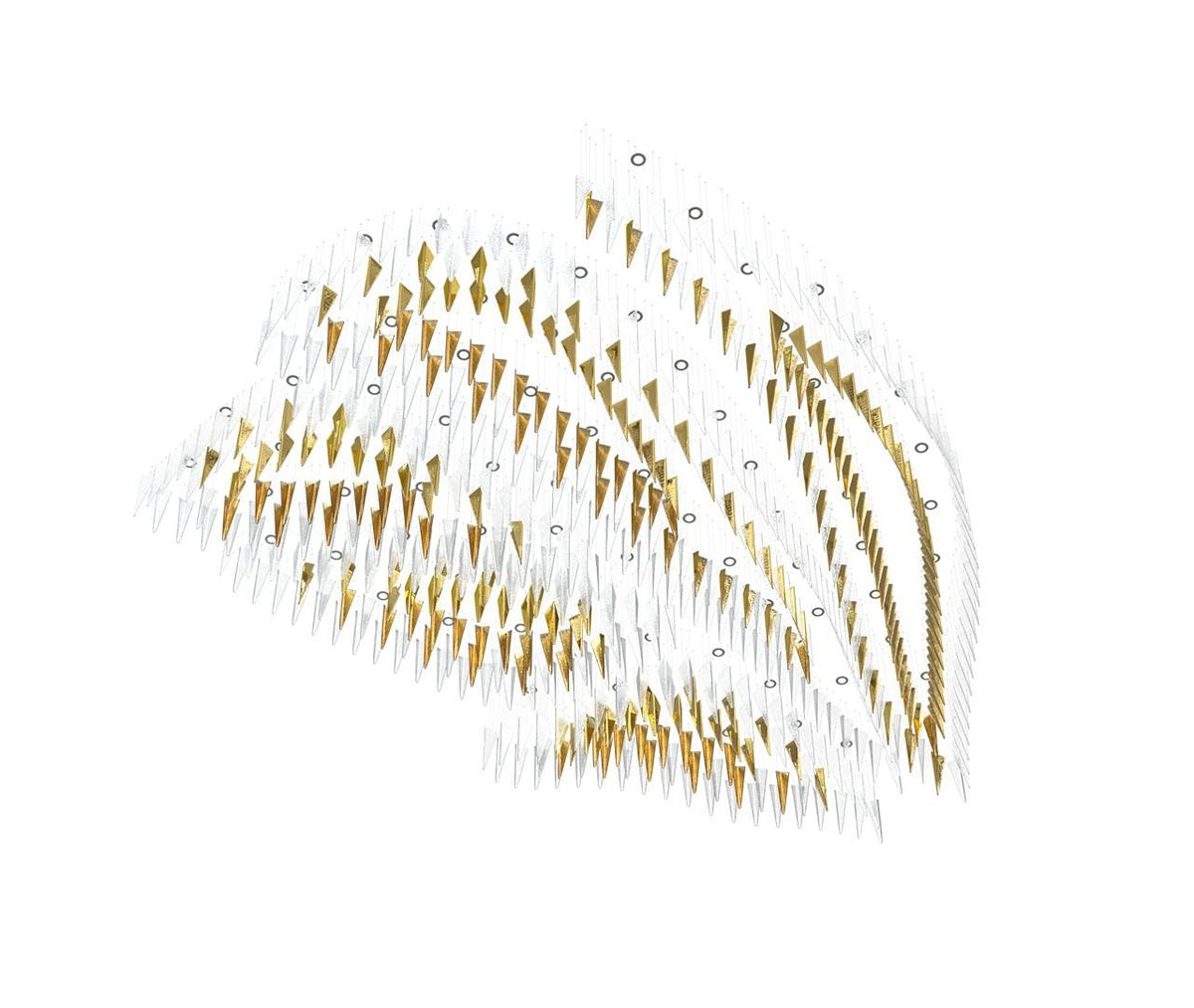 Breeze Chandelier - L 39.4″ x H 78.7″ / L 100cm x H 200cm（No Canopy）Black & ClearWarm LightBlushlighting