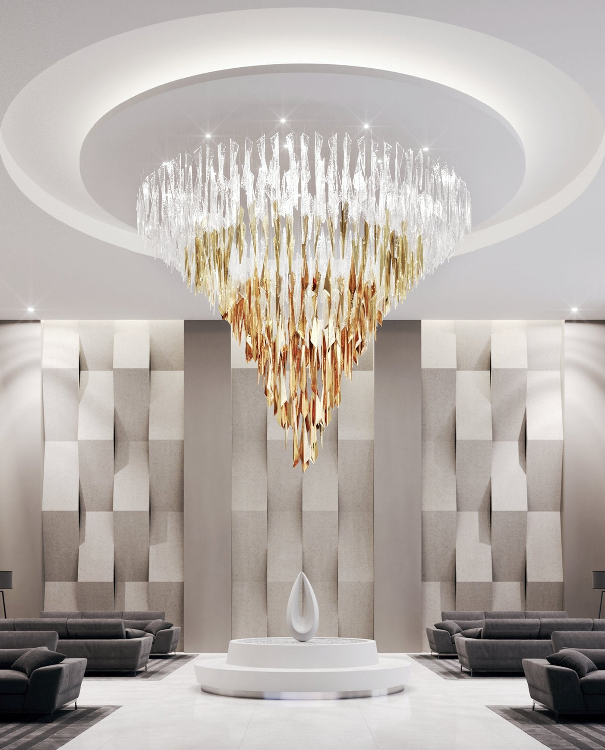 Breeze Chandelier - ∅ 39.4″ x H 39.4″ / Dia 100cm x H 100cm（No Canopy）Support Customized DrawingsWarm LightBlushlighting