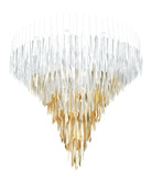 Breeze Chandelier - L 39.4″ x H 78.7″ / L 100cm x H 200cm（No Canopy）Black & ClearWarm LightBlushlighting