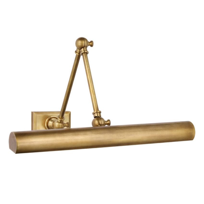 Brenndan Double Plug-In Hardwired Picture Light - Antique Brass18″ WBlushlighting