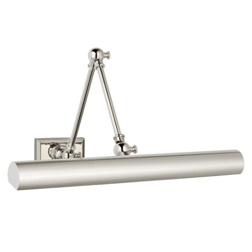 Brenndan Double Plug-In Hardwired Picture Light - Polished Nickel18″ WBlushlighting