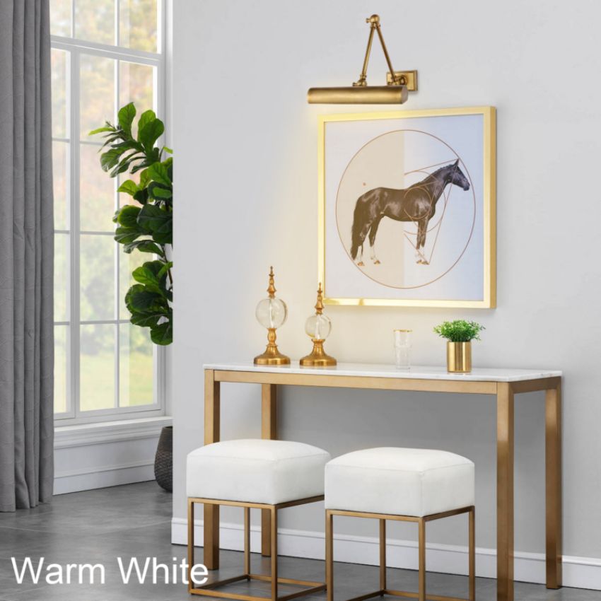 Brenndan Double Plug-In Hardwired Picture Light - Polished Nickel18″ WBlushlighting