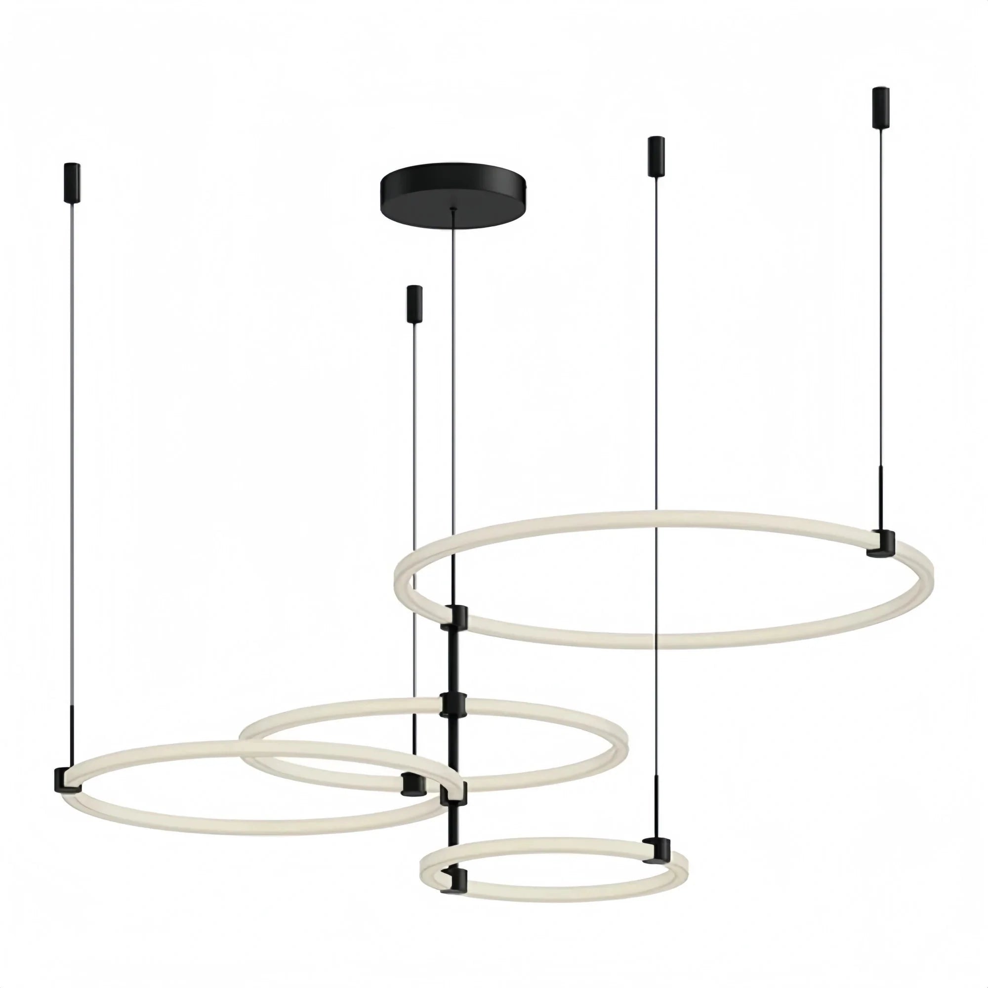 Bruni LED Chandelier Brushed Gold and Black - Blushlighting