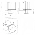 Bruni LED Chandelier Brushed Gold and Black - Blushlighting