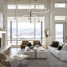 Bruni LED Chandelier Brushed Gold and Black - Blushlighting