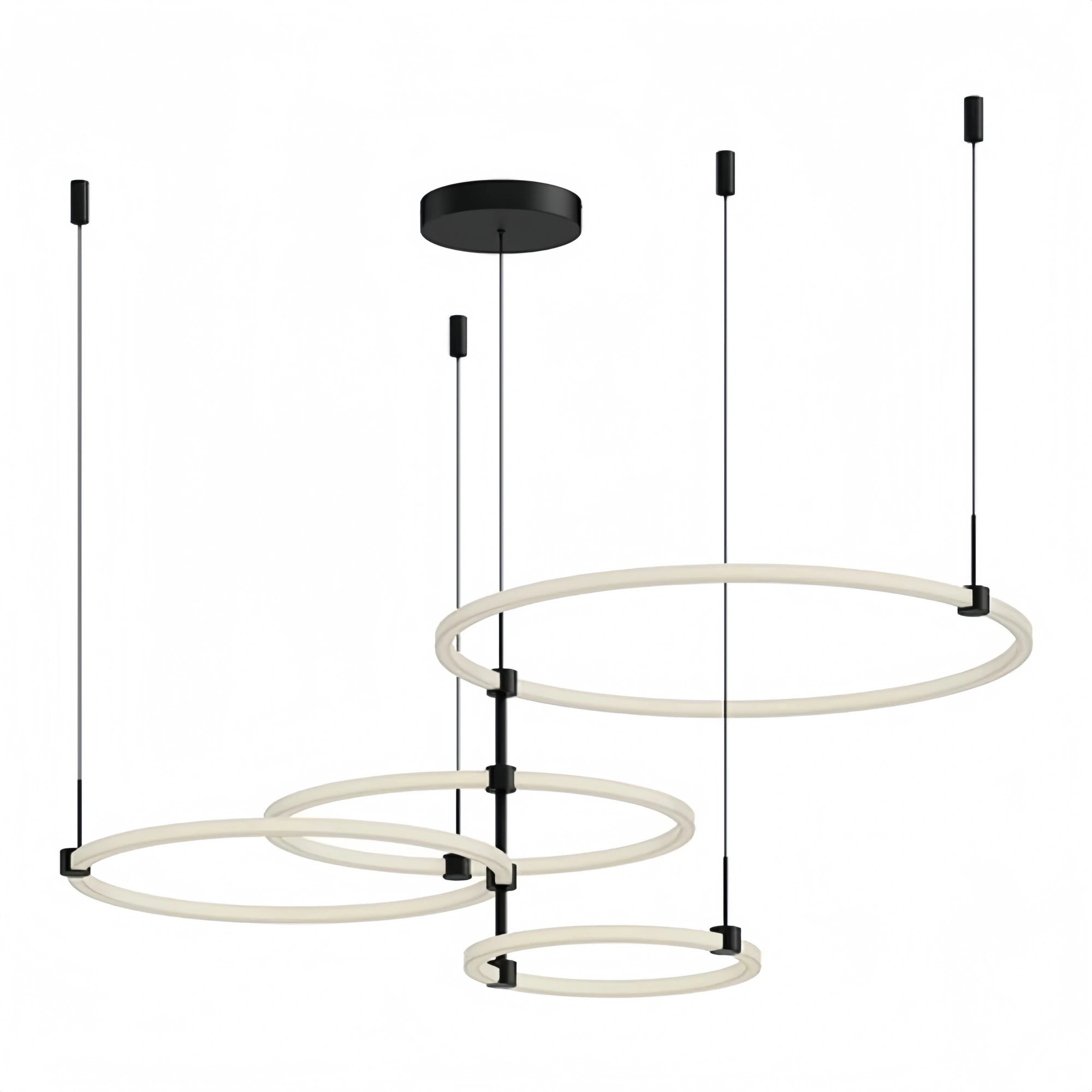 Bruni LED Chandelier Brushed Gold and Black - Blushlighting