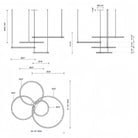 Bruni LED Chandelier Brushed Gold and Black - Blushlighting