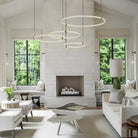 Bruni LED Chandelier Brushed Gold and Black - Blushlighting