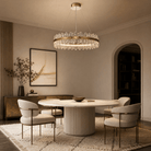 Brushed Gold Glass Fringe Modern Chandelier - 31" Dia (80 cm)Blushlighting
