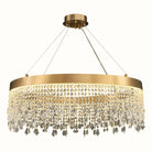 Brushed Gold Modern LED Crystal Light Fixtures-