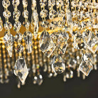 Brushed Gold Modern LED Crystal Light Fixtures-