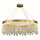Brushed Gold Modern LED Crystal Light Fixtures - W15.7''×H9.8‘’Non Dimm Warm LightBlushlighting
