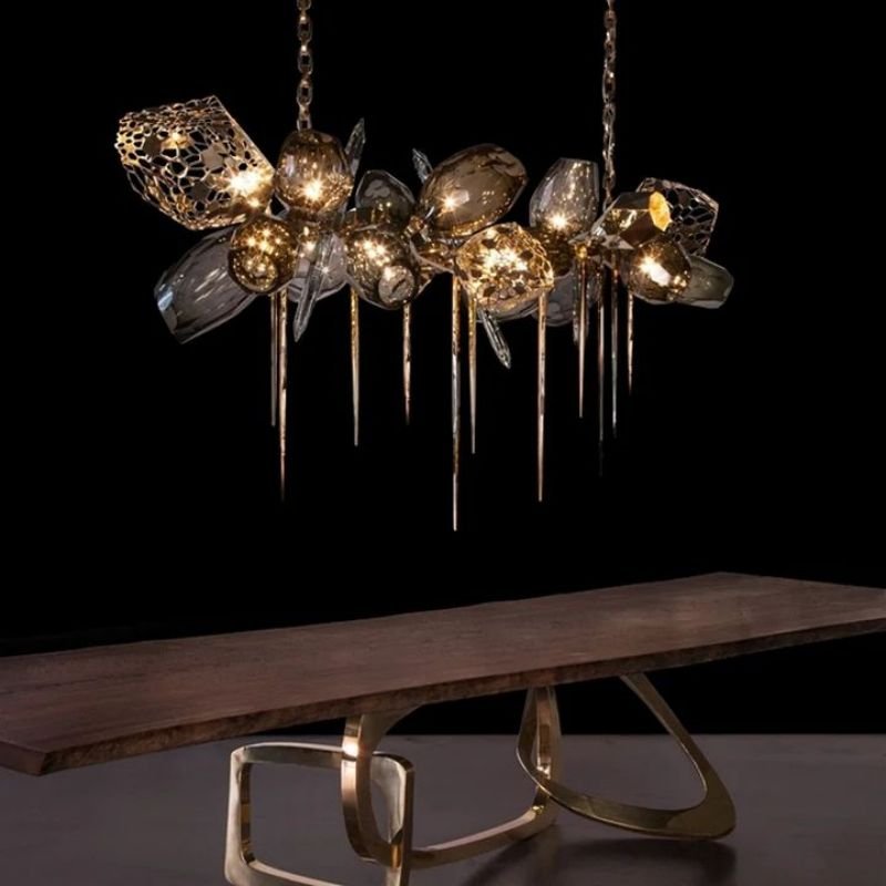 Bryce Contemporary Glass Chandelier - 47.2"LBlushlighting