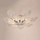 BU Bella Murano Glass Flower Chandelier - 1 - Tier: 33"W x 12"HClearBlushlighting