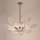 BU Bella Murano Glass Flower Chandelier - 1 - Tier: 33"W x 12"HSmokeBlushlighting