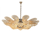 BU Bella Murano Glass Flower Chandelier - 1 - Tier: 33"W x 12"HAmberBlushlighting