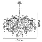 BU Dorale Modern Chandelier - 9 heads Size: Dia 31.5″(80cm) x H 27.6″(70cm)Brass & ClearBlushlighting