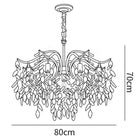 BU Dorale Modern Chandelier - 9 heads Size: Dia 31.5″(80cm) x H 27.6″(70cm)Brass & ClearBlushlighting