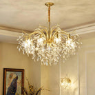 BU Dorale Modern Chandelier - 7 heads Size: Dia 23.6″(60cm) x H 27.6″(70cm)Brass & ClearBlushlighting