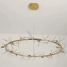 BU Ginkgo Ceramic Circle Chandelier - 24"GoldBlushlighting