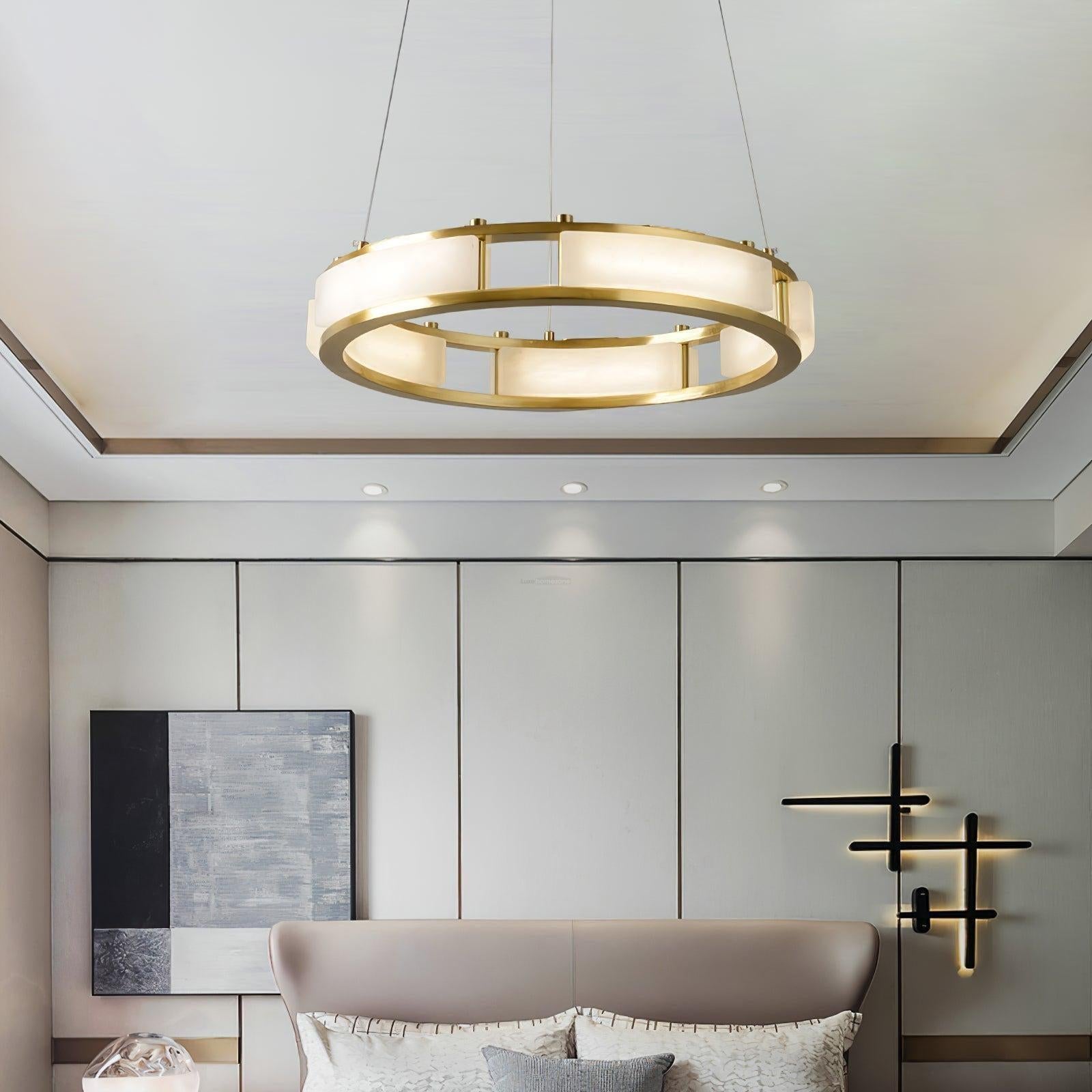 Qatar Alabaster Round Chandelier