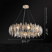 Multi-sided hand-cut crystal chandelier