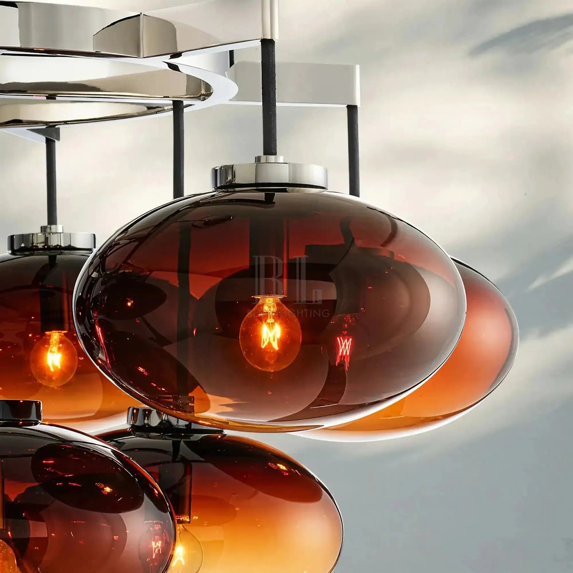 Cabretter Round Chandelier 36" 60" - Blushlighting