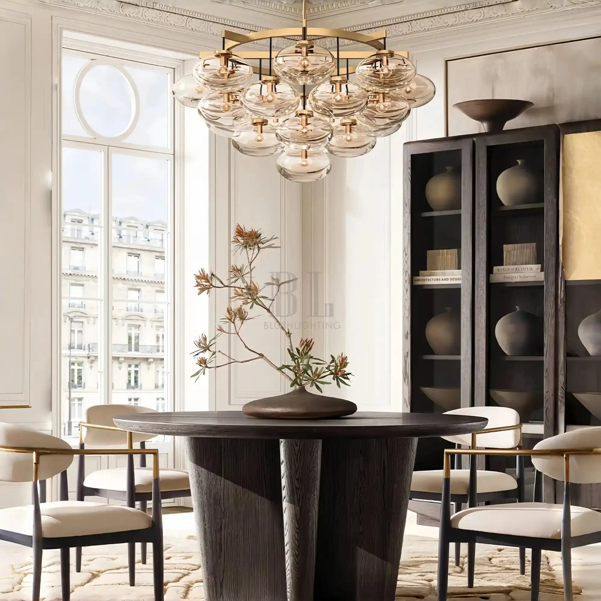 Cabretter Round Chandelier 36" 60" - Blushlighting