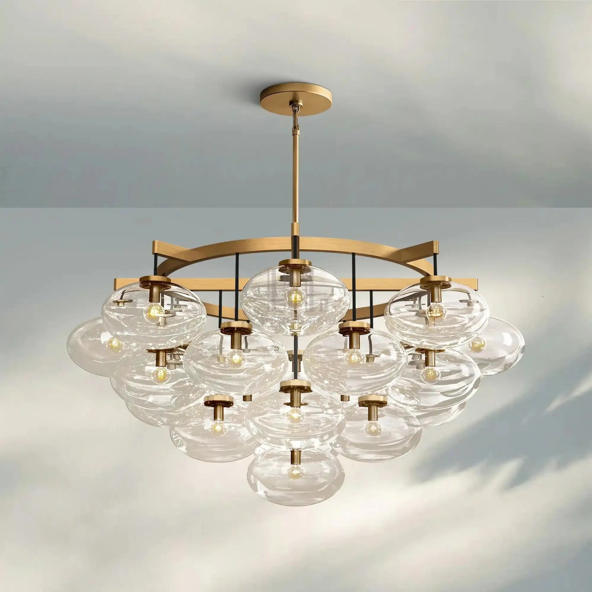 Cabretter Round Chandelier 36" 60" - Blushlighting