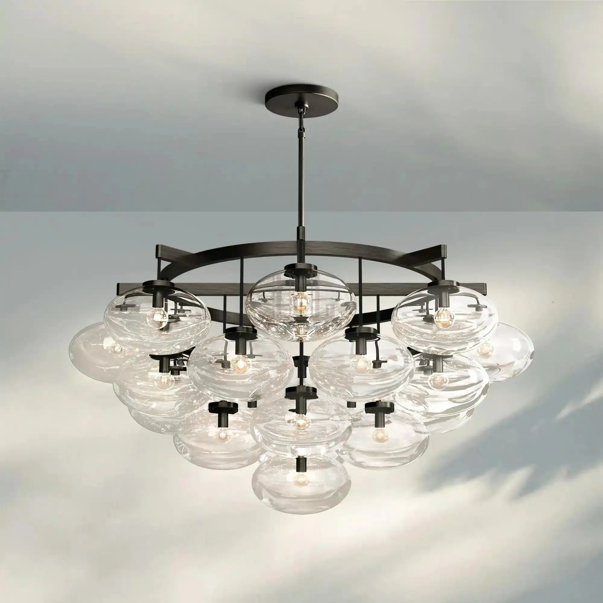 Cabretter Round Chandelier 36" 60" - Blushlighting
