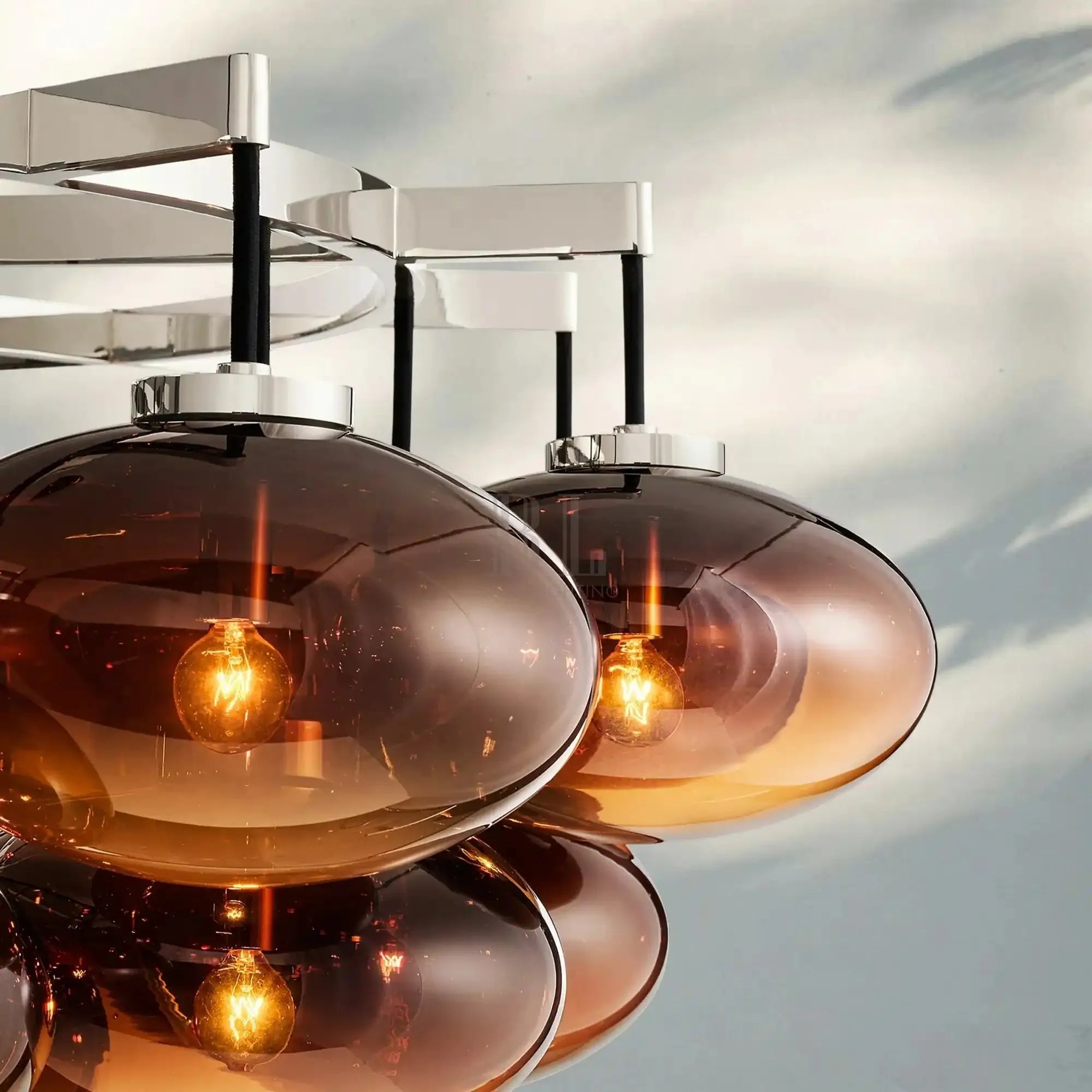 Cabretter Round Chandelier 36" 60" - Blushlighting