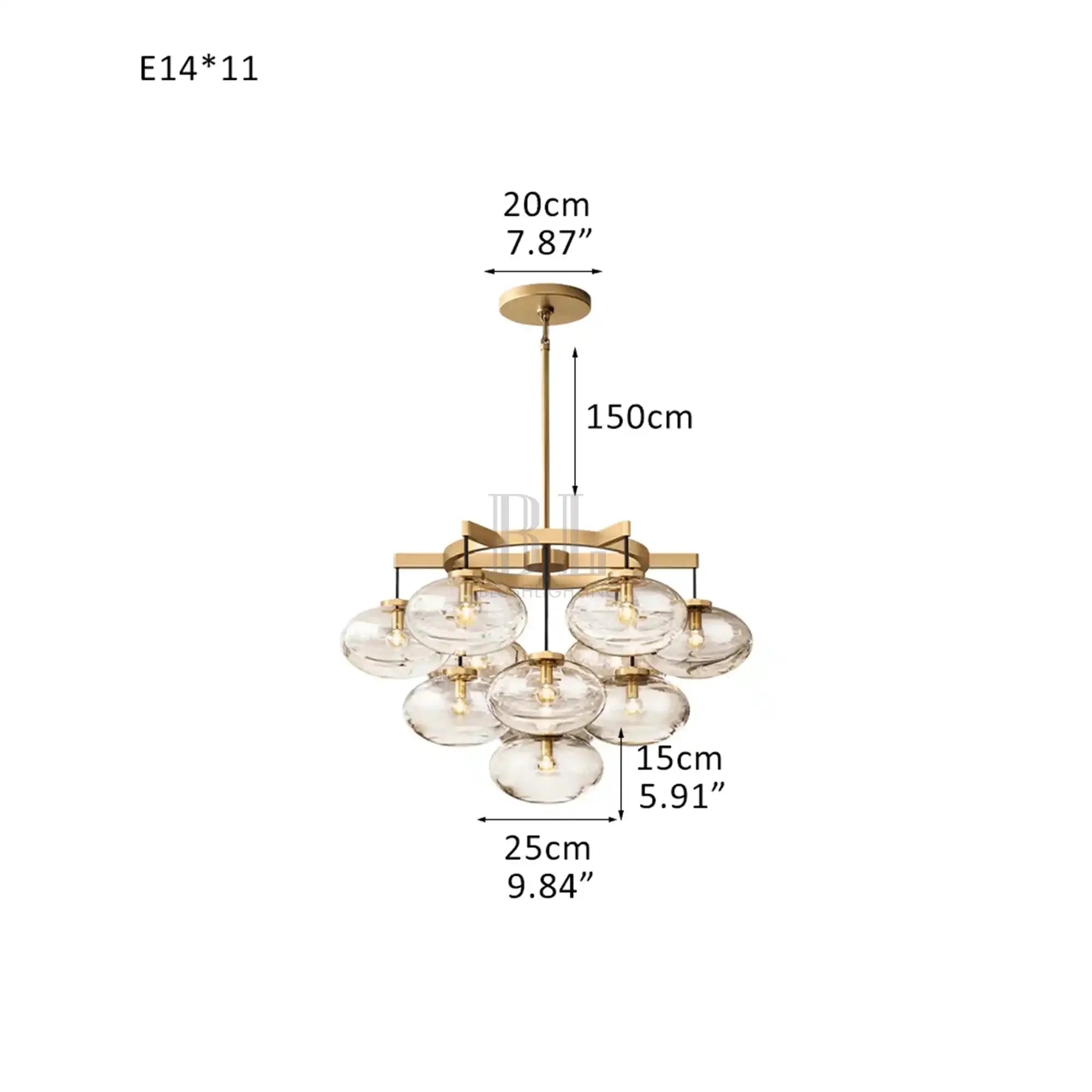 Cabretter Round Chandelier 36" 60" - Blushlighting