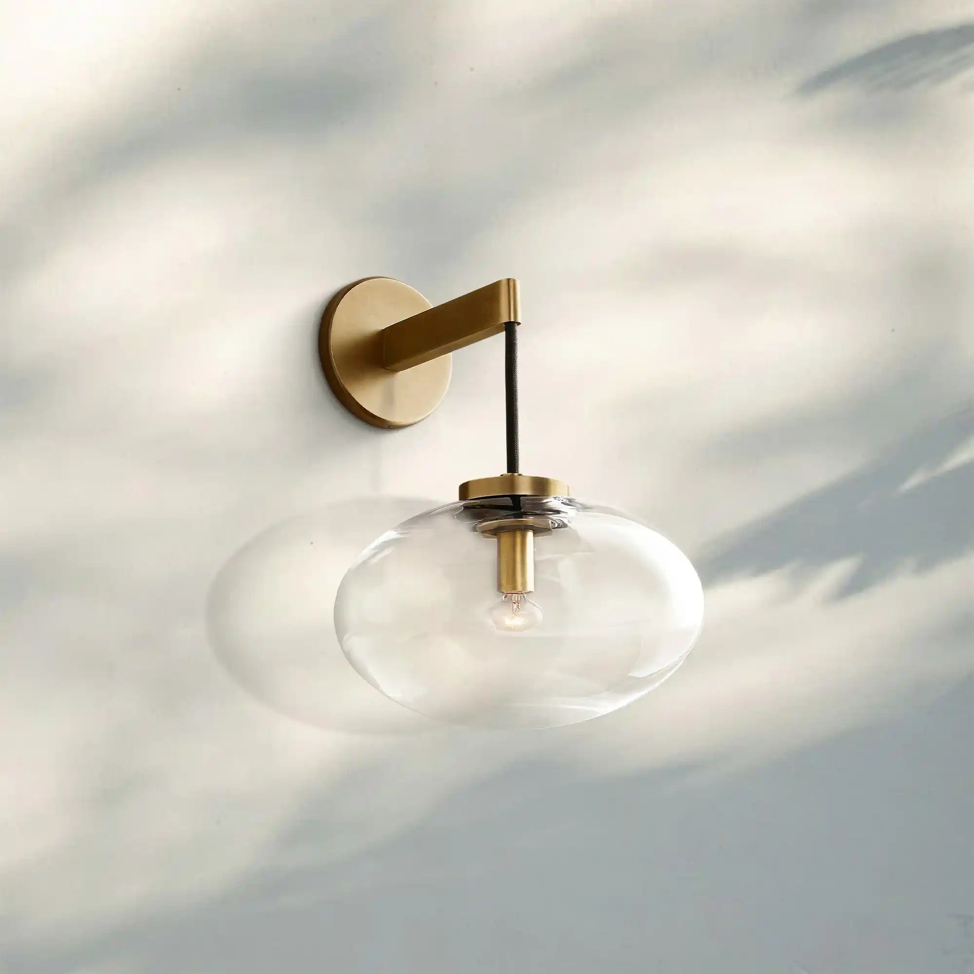 Cabrlet Clear Glass Sconce - Blushlighting