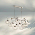 Cabrlet Clear/Amber Glass Linear Chandelier - Blushlighting