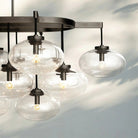 Cabrlet Clear/Amber Glass Linear Chandelier - Blushlighting
