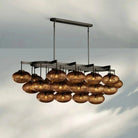 Cabrlet Clear/Amber Glass Linear Chandelier - Blushlighting