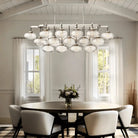 Cabrlet Clear/Amber Glass Linear Chandelier - Blushlighting