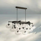 Cabrlet Clear/Amber Glass Linear Chandelier - Blushlighting