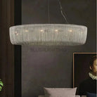 Cadenas Aluminum Chain Tassel Modern Chandelier - 40"Blushlighting