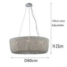 Cadenas Aluminum Chain Tassel Modern Chandelier - 40"Blushlighting