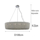 Cadenas Aluminum Chain Tassel Modern Chandelier - 40"Blushlighting
